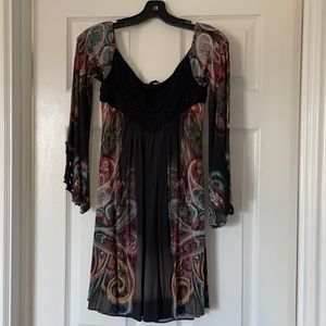 Sky Black printed dress